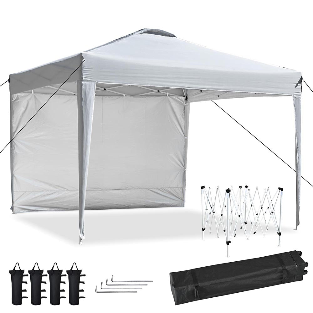 Yescom Ez Pop Up Canopy Tent 10'x10' Waterproof Shelter, Gray Image