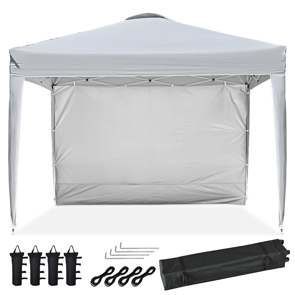 Yescom 10x10 Pop Up Canopy Tent with Weight Bags Air Vent, Gray Image