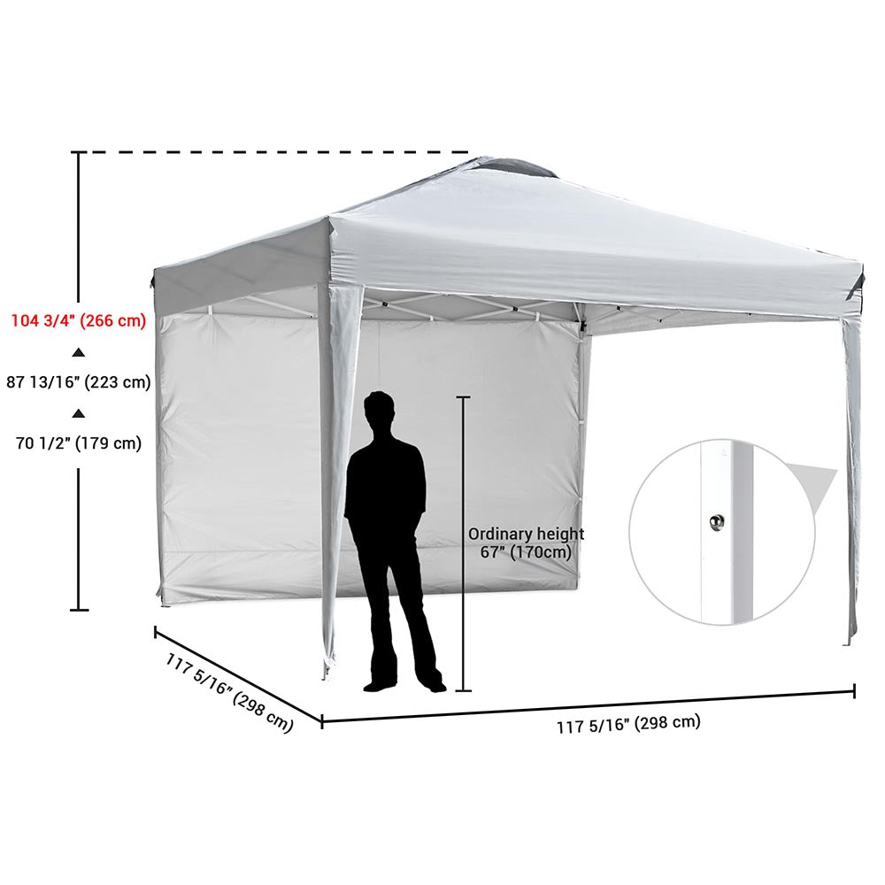 Yescom 10x10 Pop Up Canopy Tent with Weight Bags Air Vent Image