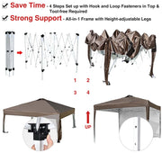 Yescom 10x10 Pop Up Canopy Tent with Weight Bags Air Vent Image