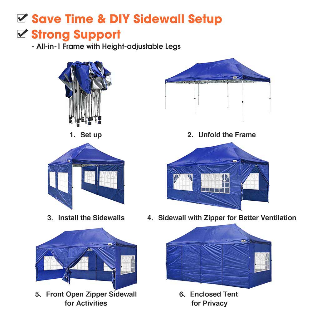 Yescom 10'x20' Waterproof Ez Pop Up Canopy Tent Shelter