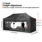 pop up tent mechanism Yescom 10'x20' Waterproof Ez Pop Up Canopy Tent Shelter