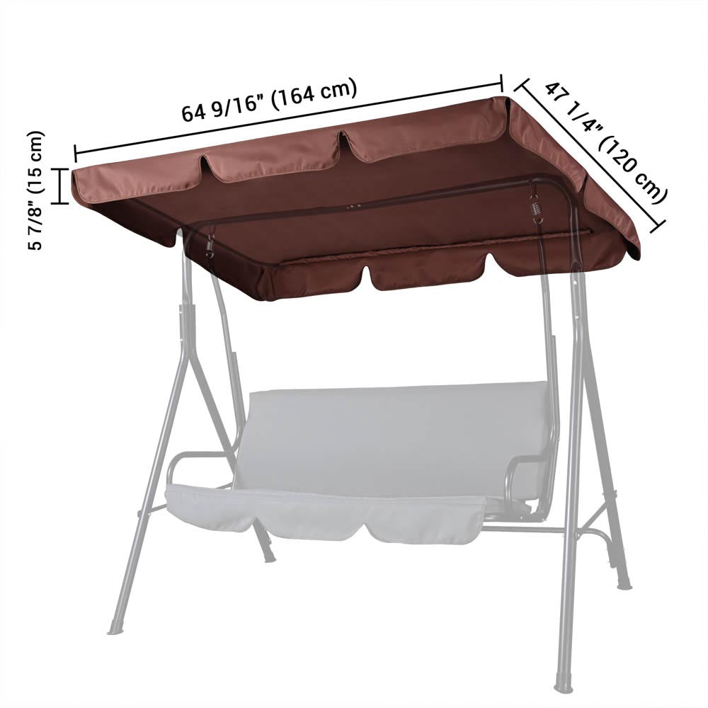 Yescom Patio Porch Replacement Swing Canopy 64"x47", Red Image