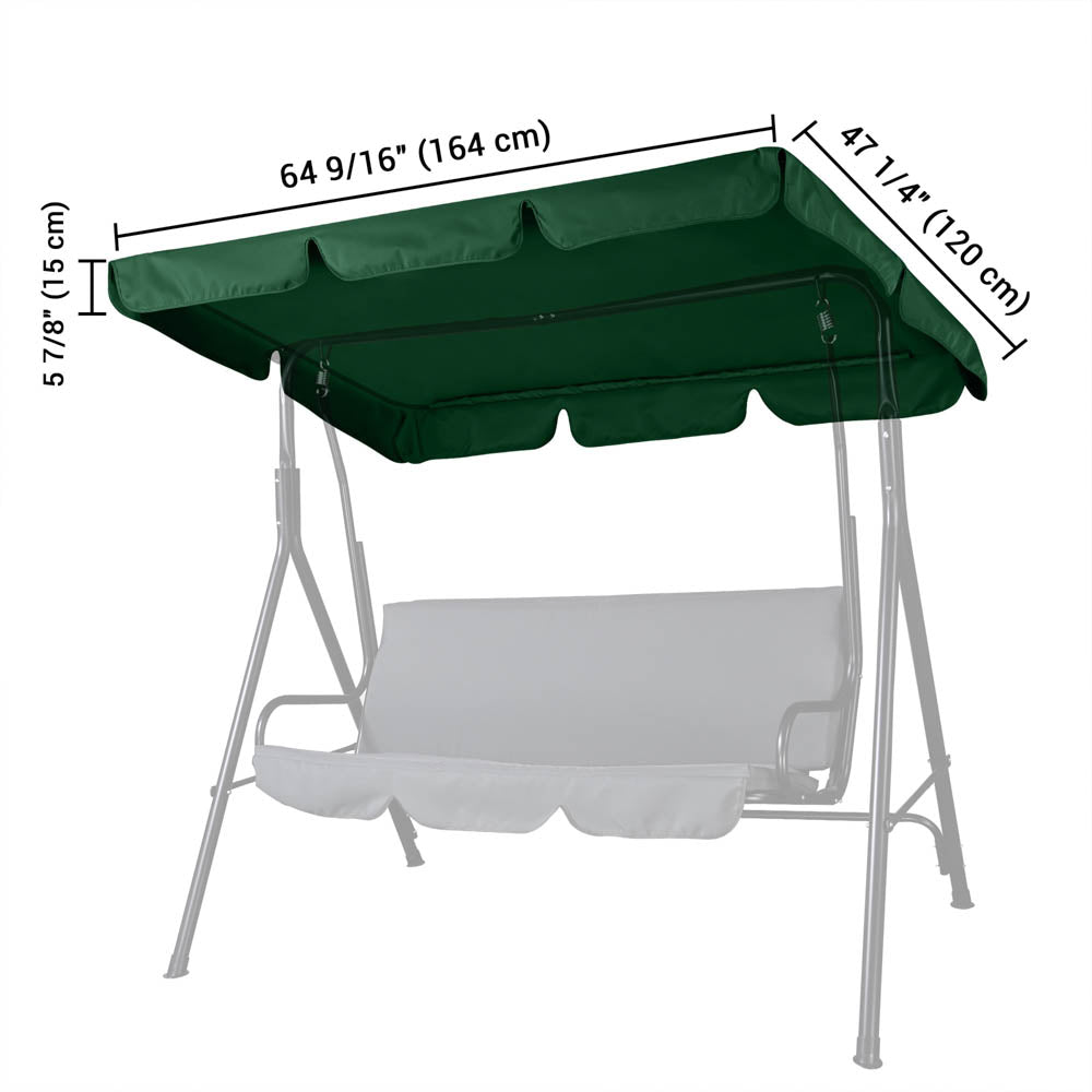 Yescom Patio Porch Replacement Swing Canopy 64"x47", Green Image
