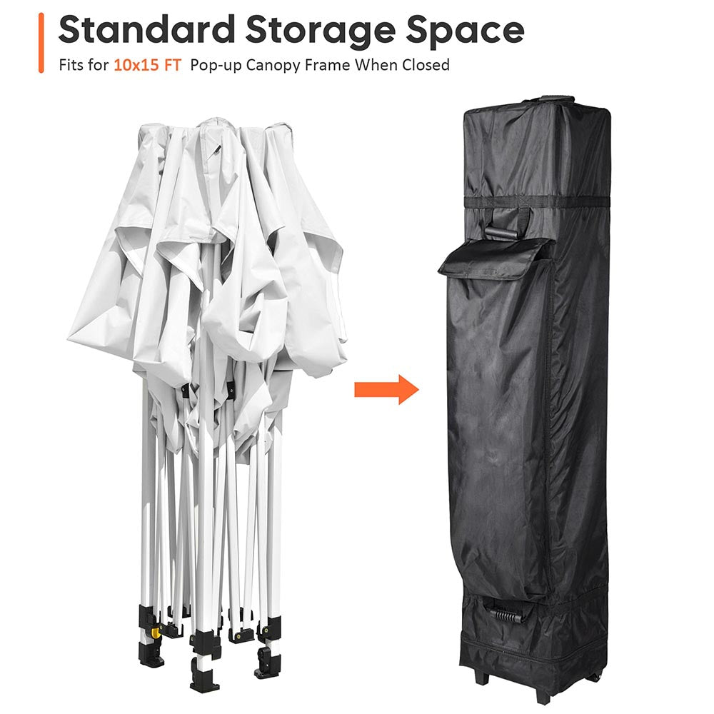 InstaHibit Canopy Storage Bag w/ Wheels 13x11x64" for 10x15