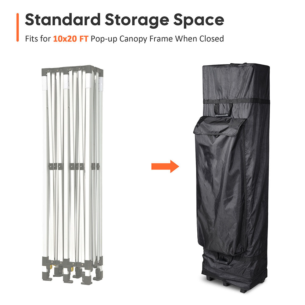 InstaHibit Canopy Storage Bag w/ Wheels 18x11x64" for 10x20