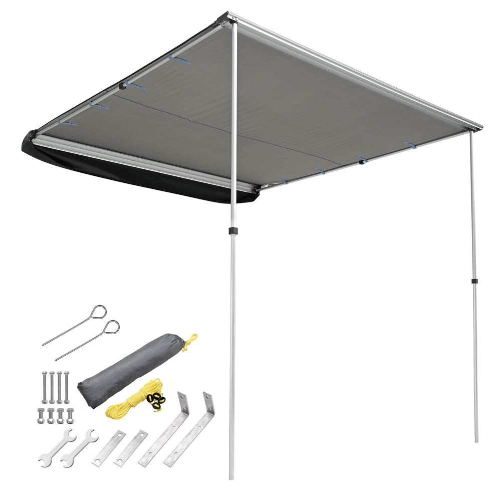 Yescom Awning 8' 2" x 7' 7" Vehicle Rooftop Side Tent Shade, Gray Image