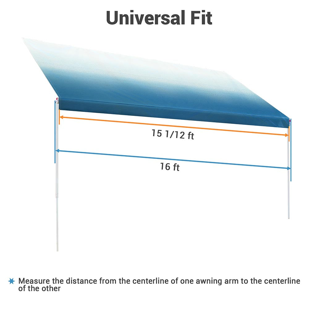 Yescom 16ft RV Awning Replacement Waterproof Fabric Tarp (15'x8') Image