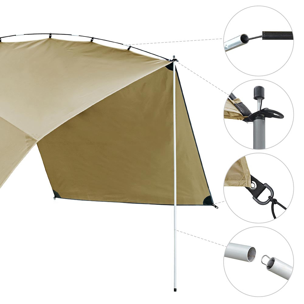 car awning and tent Yescom Car Awning Sun Shelter with Side for SUV Camper Trailer Beach