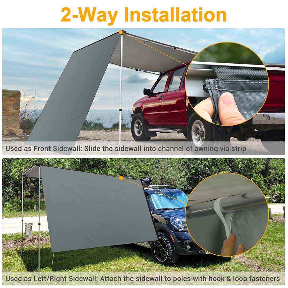 Yescom 4.6'x6.6' Waterproof Car Awning Extension Side Wall Image