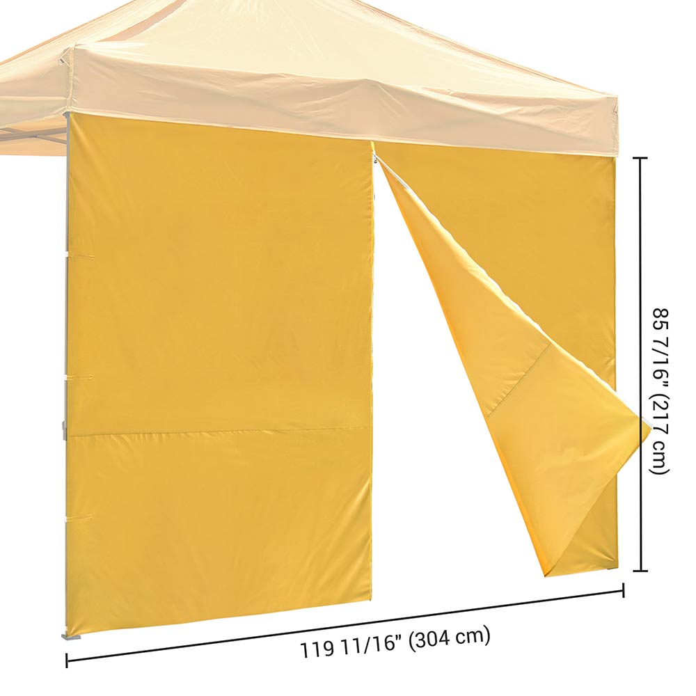 Yescom Canopy Tent Wall with Zip 1080D 10x7ft 1pc, Mineral Yellow Image