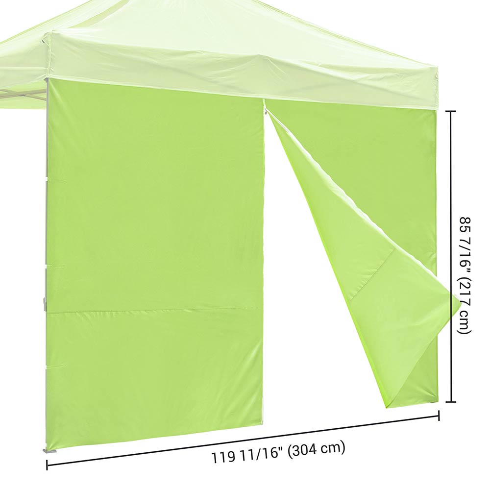 Yescom Canopy Tent Wall with Zip 1080D 10x7ft 1pc, Green Glow Image