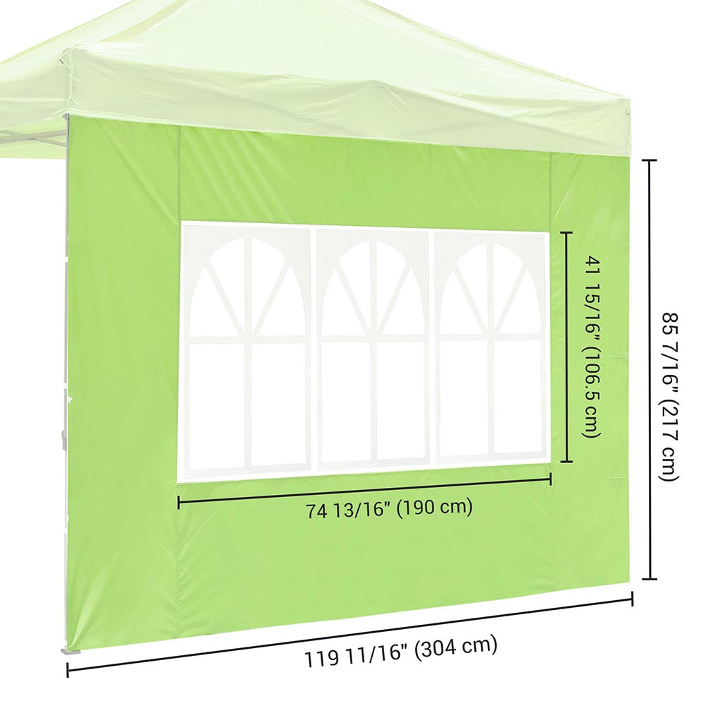 Yescom Canopy Tent Wall with Windows 1080D 10x7ft 1pc, Green Glow Image