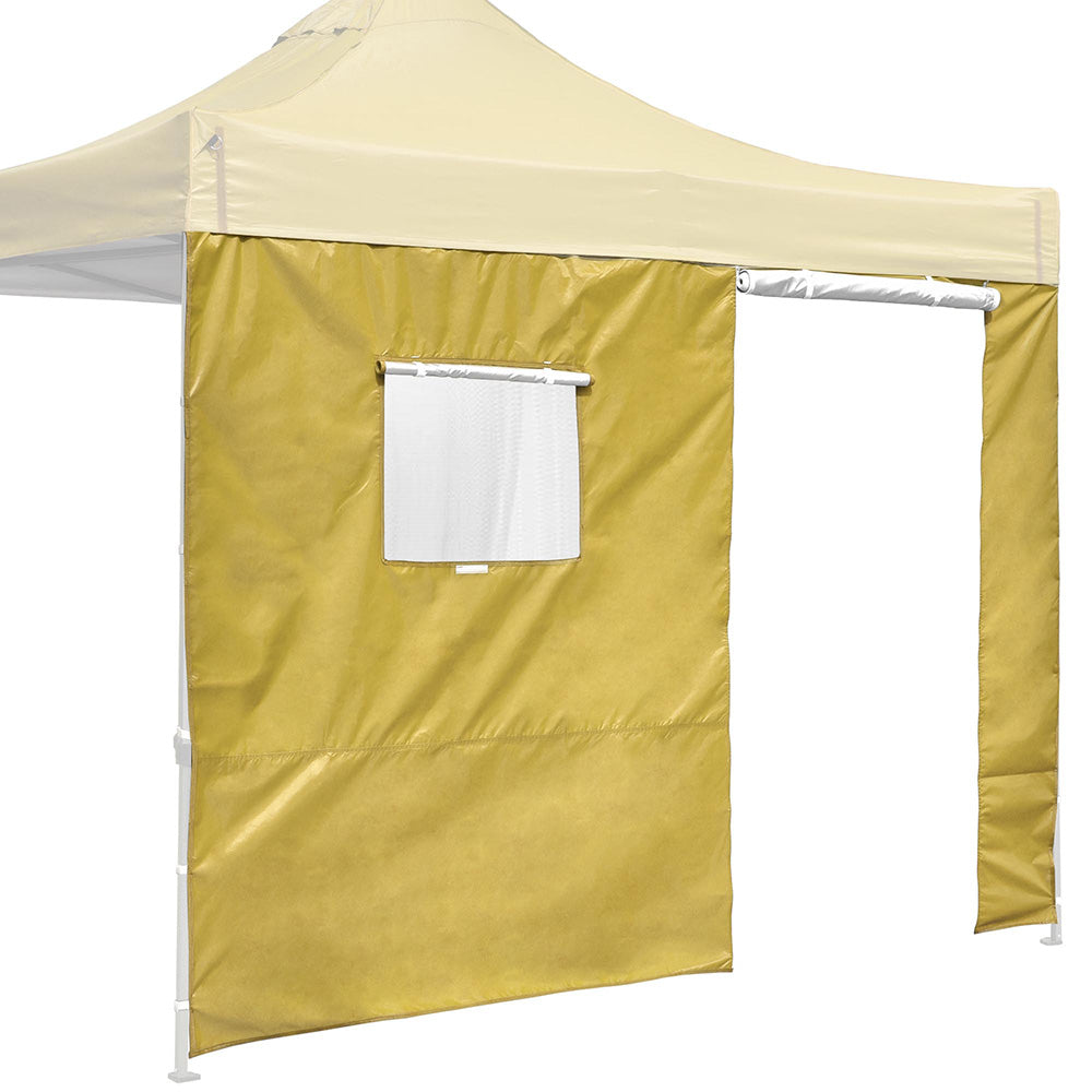 Yescom 1pc Canopy Sidewall Roll-up Door & Window 10x10, Mineral Yellow Image