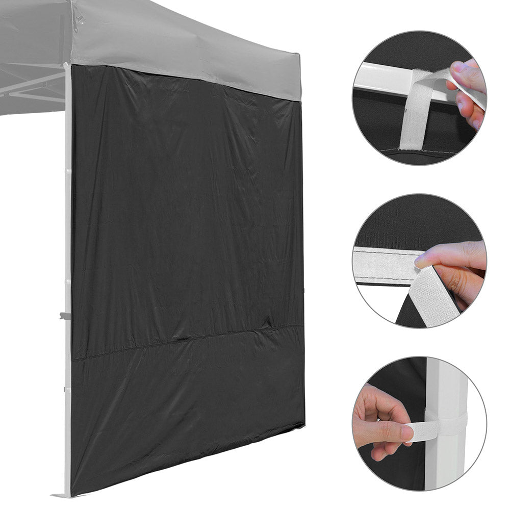 Yescom Canopy Tent Wall 10x7ft UV50+ CPAI-84, Black Image