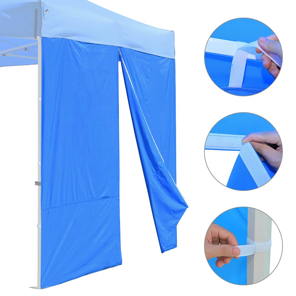 Yescom Canopy Tent Wall with Zip 10x7ft UV50+ CPAI-84, Blue Image