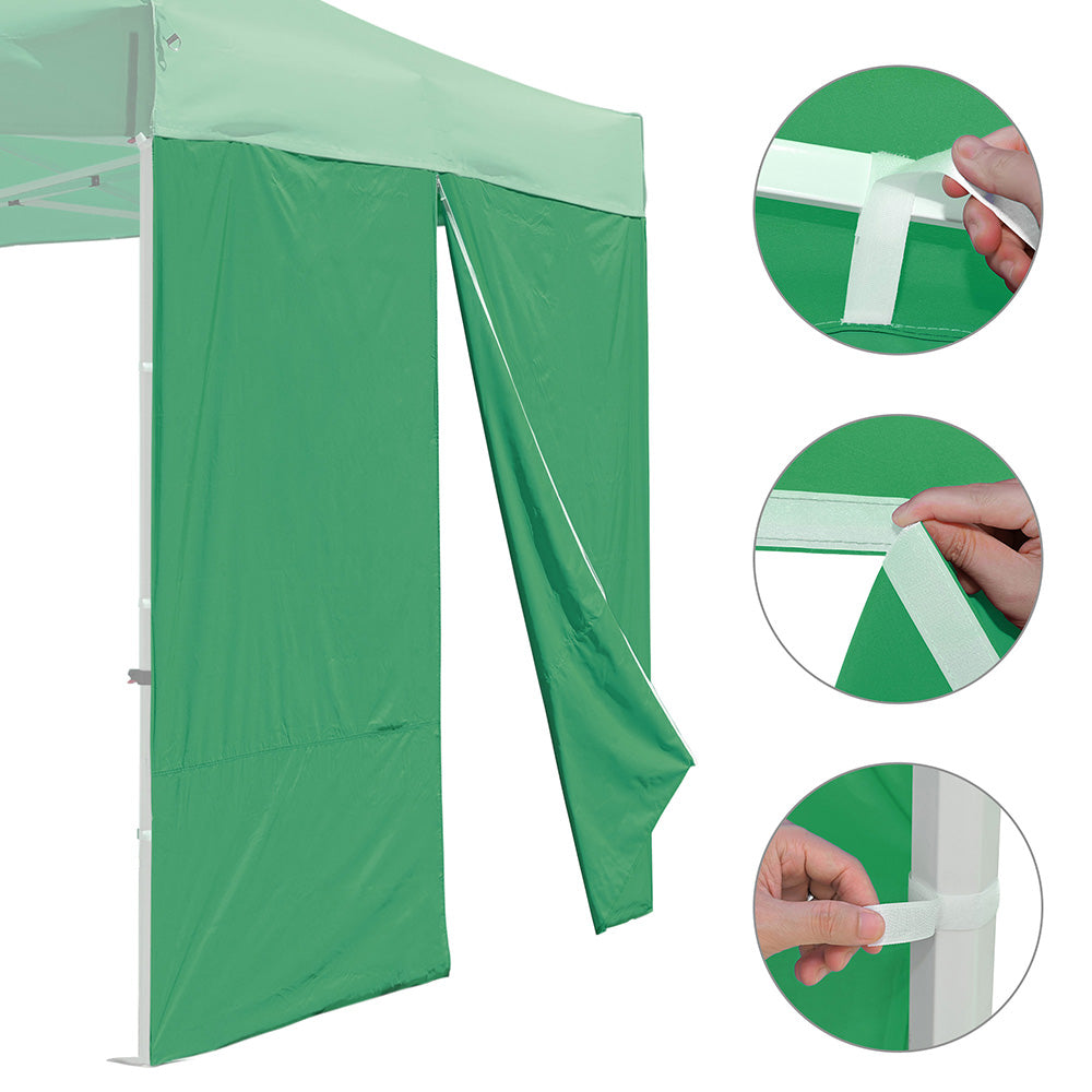 Yescom Canopy Tent Wall with Zip 10x7ft UV50+ CPAI-84, Green Image