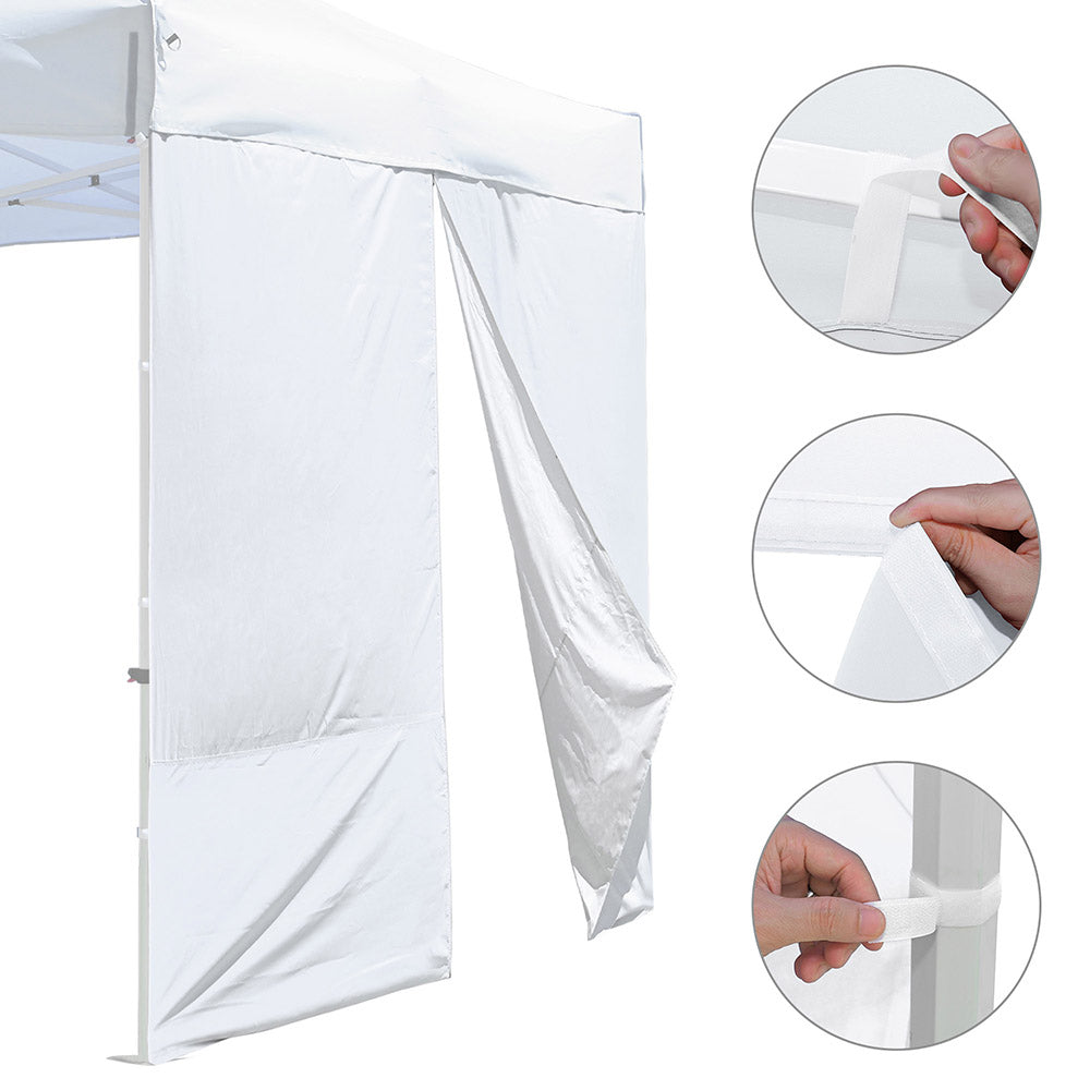 Yescom Canopy Tent Wall with Zip 10x7ft UV50+ CPAI-84, White Image