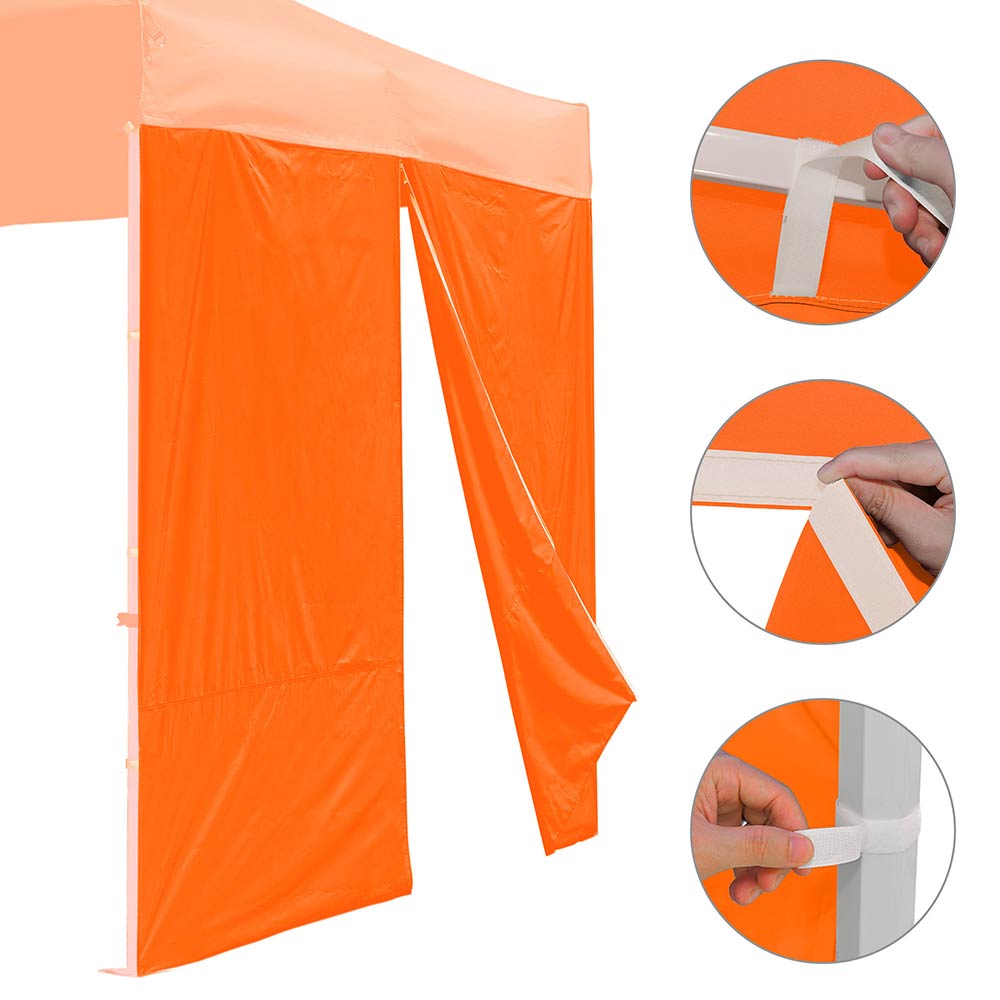 Yescom Canopy Tent Wall with Zip 10x7ft UV50+ CPAI-84, Orange Image