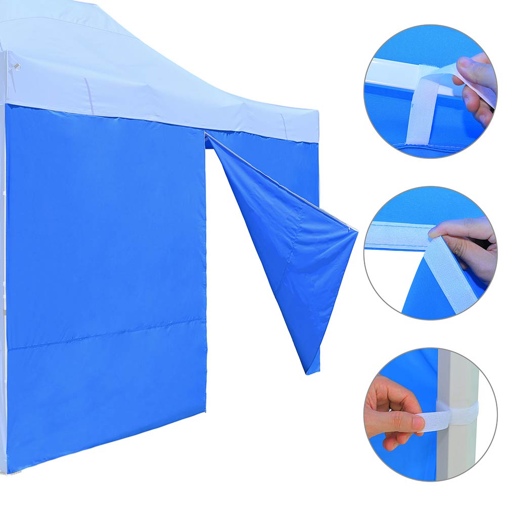 Yescom Canopy Tent Wall with Zip 15x7ft UV50+ CPAI-84, Blue Image