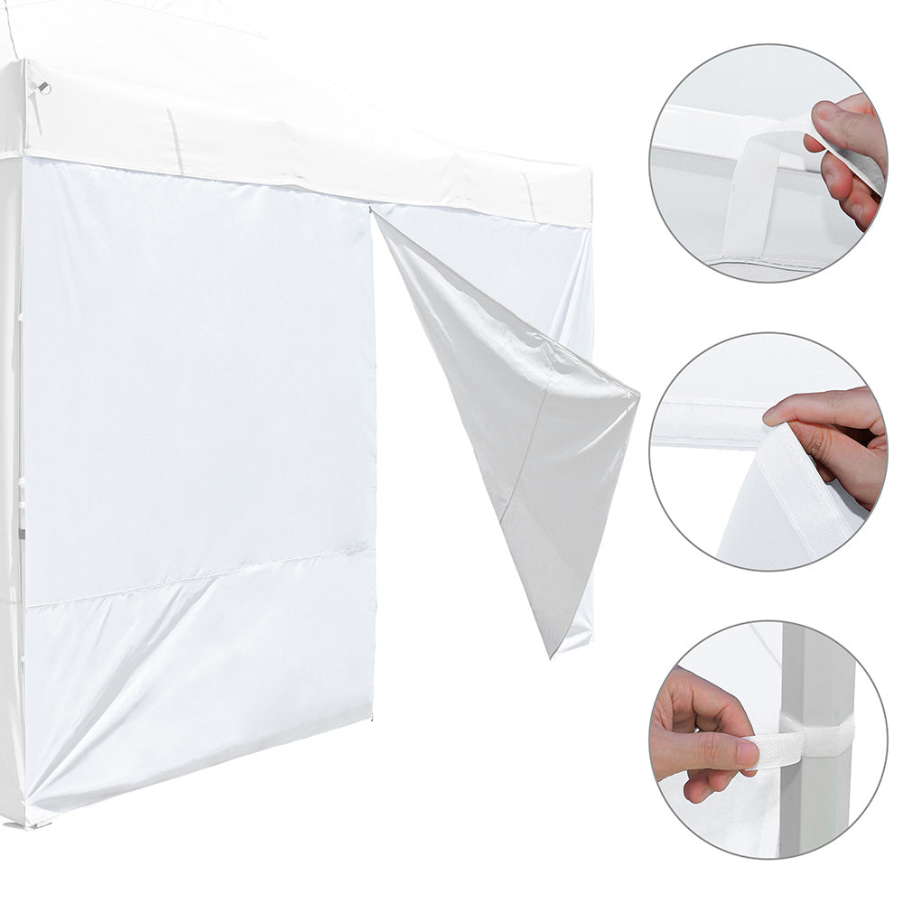Yescom Canopy Tent Wall with Zip 15x7ft UV50+ CPAI-84, White Image