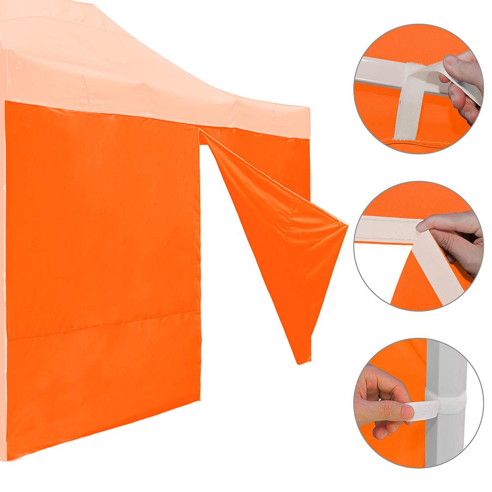 Yescom Canopy Tent Wall with Zip 15x7ft UV50+ CPAI-84, Orange Image