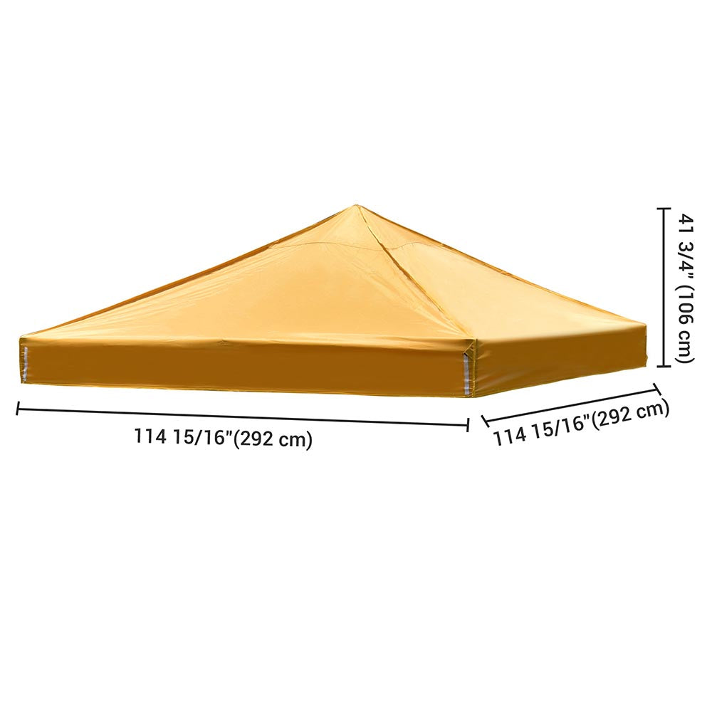 Yescom 10x10 Ez Pop Up Tent Canopy Top Replacement Cover (9.6'x9.6'), Mineral Yellow Image