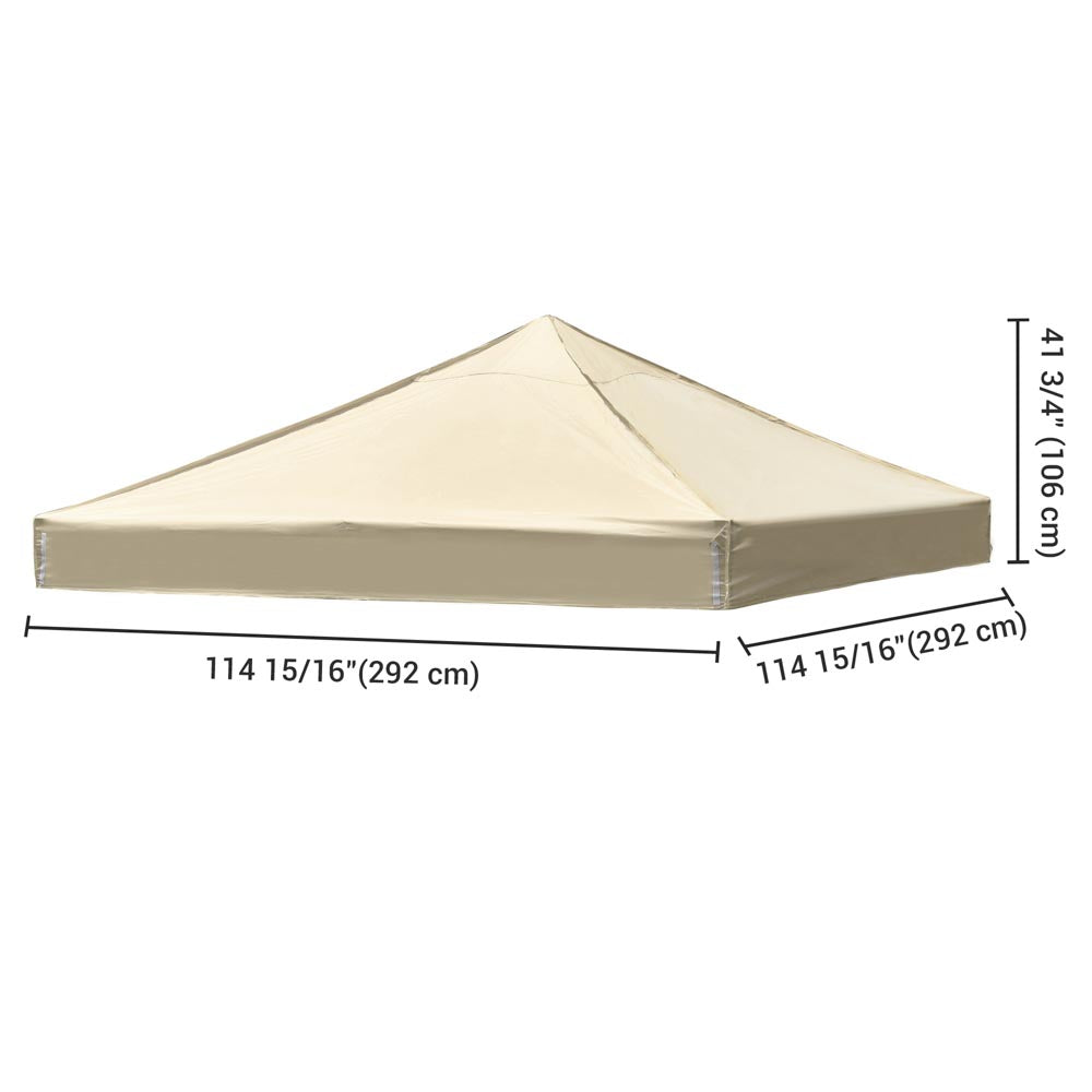 Yescom 10x10 Ez Pop Up Tent Canopy Top Replacement Cover (9.6'x9.6'), Beige Image