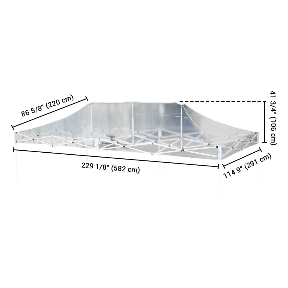 Yescom 10'x20' Ez Pop Up Tent Canopy Top Replacement (9.6'x19'), Clear Image