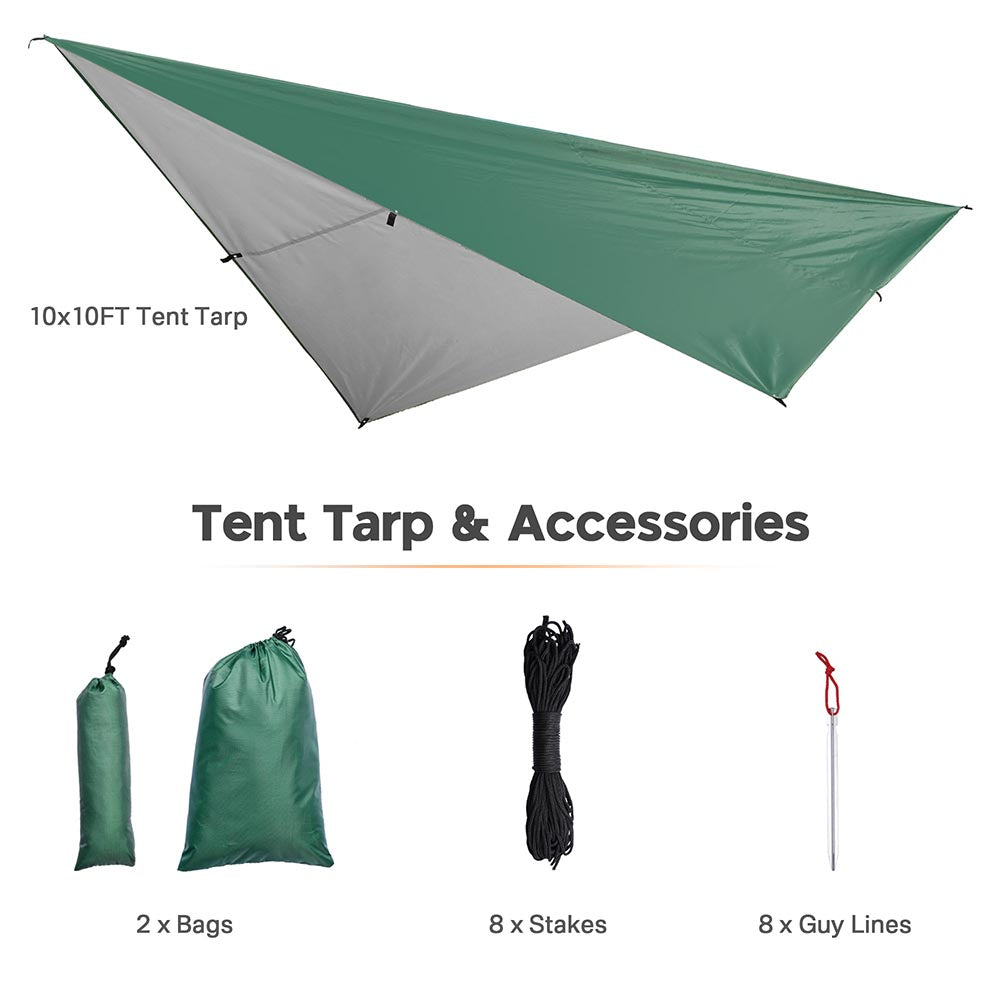 Yescom Camping Tarp Rain Shelter 10x10ft UV50+ PU3,000mm Image
