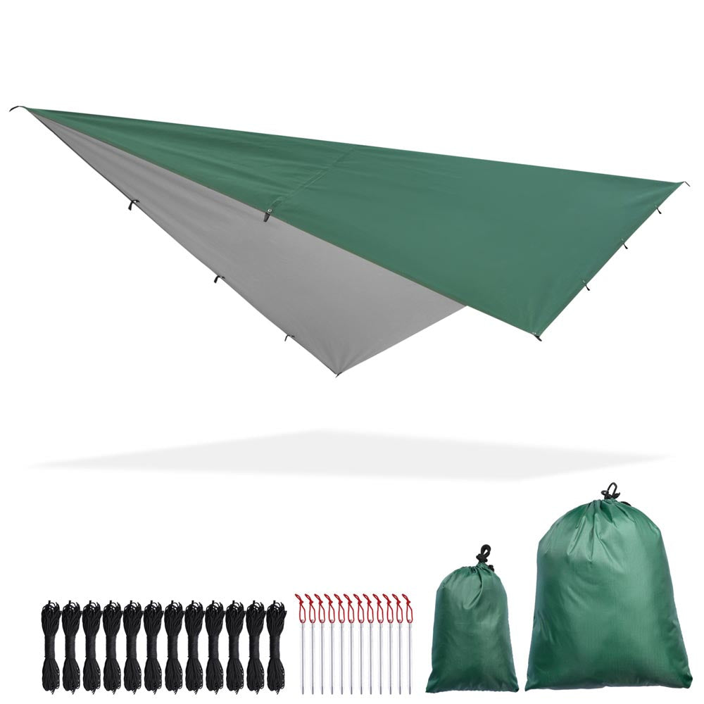 large tarp camping Yescom Camping Tarp Large Hammock Rain Fly 10x15ft UV50+ PU3,000mm
