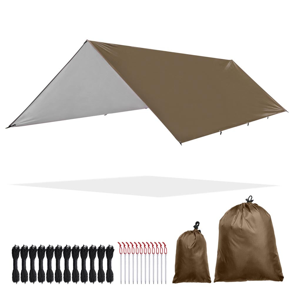 Yescom Camping Tarp Tent Footprint Shelter 10x13ft UV50+ PU3,000mm, Brown Image
