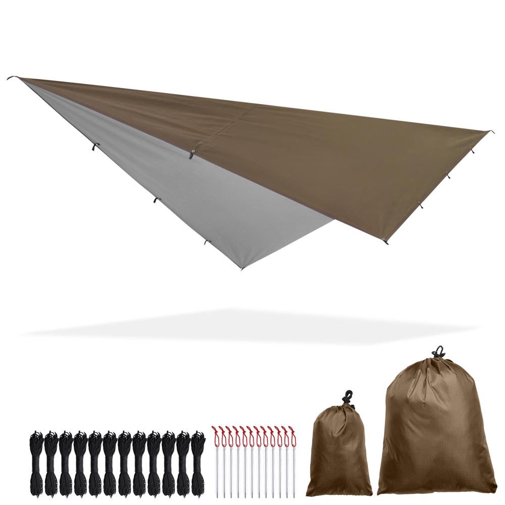 large camping tarp Yescom Camping Tarp Large Hammock Rain Fly 10x15ft UV50+ PU3,000mm