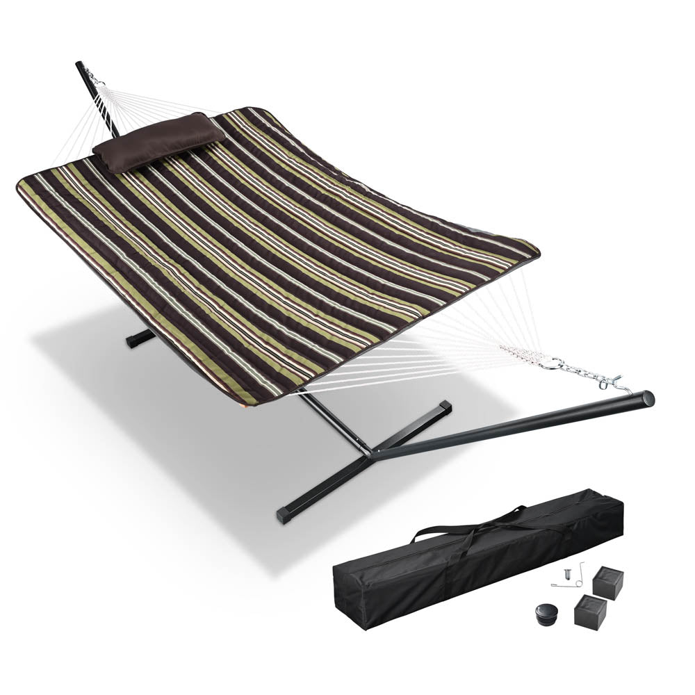 Yescom Double Hammock with Stand Net Underquilt, Brown Image