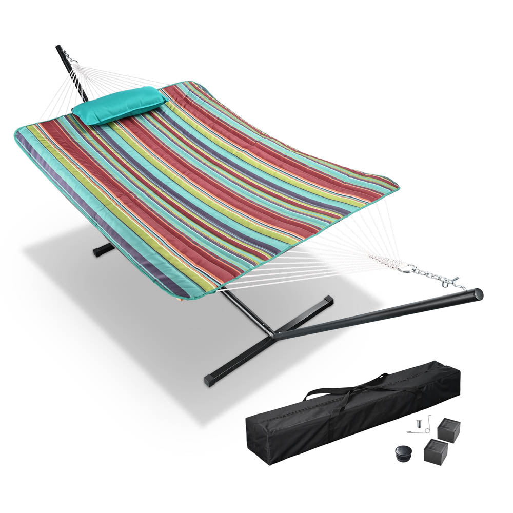 Yescom Double Hammock with Stand Net Underquilt, Stripe Image