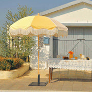 LAGarden Patio Outdoor Market Fringe Umbrella Tilt Palm Springs