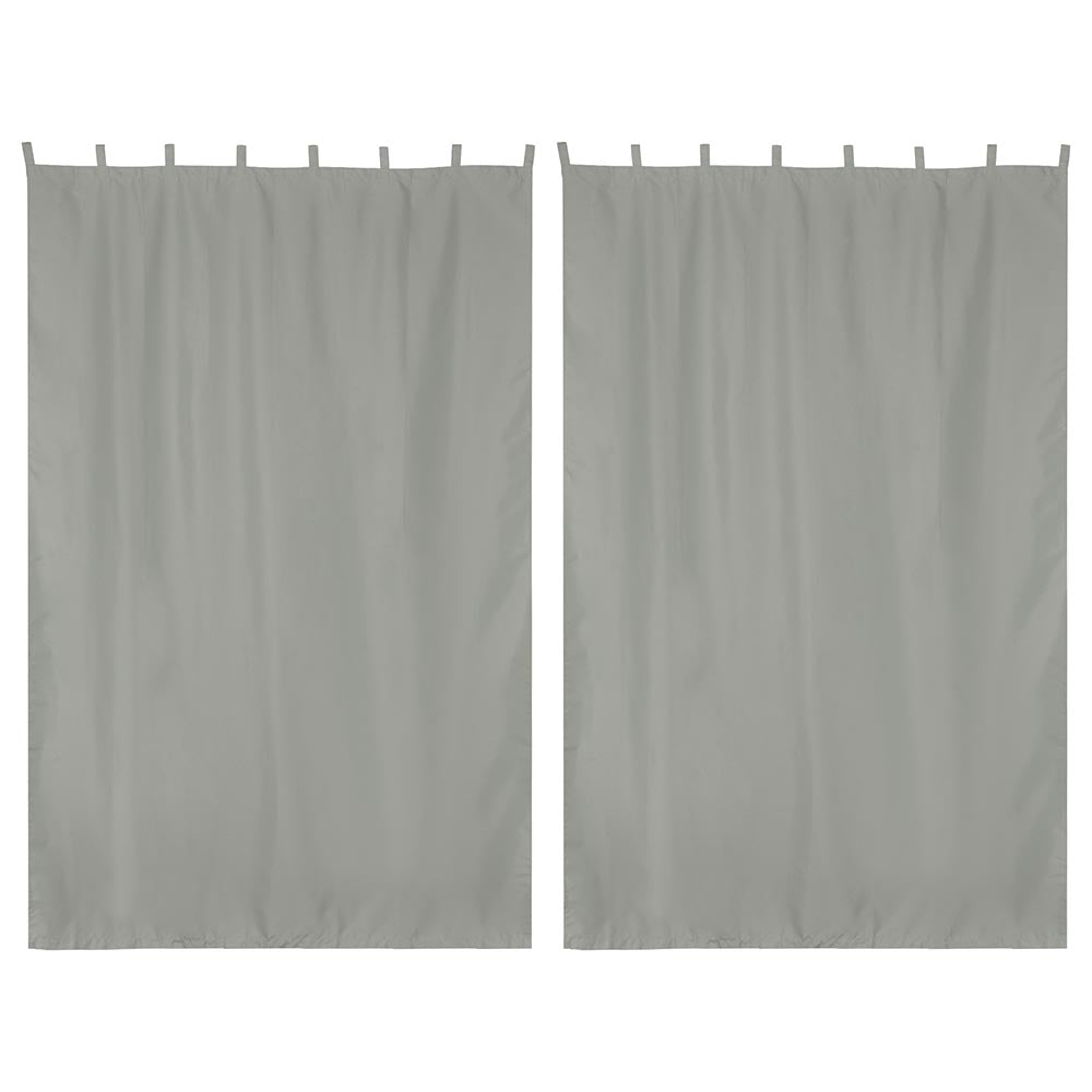 Yescom 2-Pcs Outdoor Tab Top Curtain Panel, 54Wx84L, Grey Image