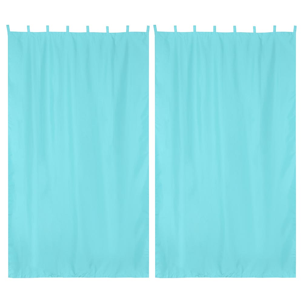 Yescom 2-Pcs Outdoor Tab Top Curtain Panel, 54Wx96L, Bachelor Button Image