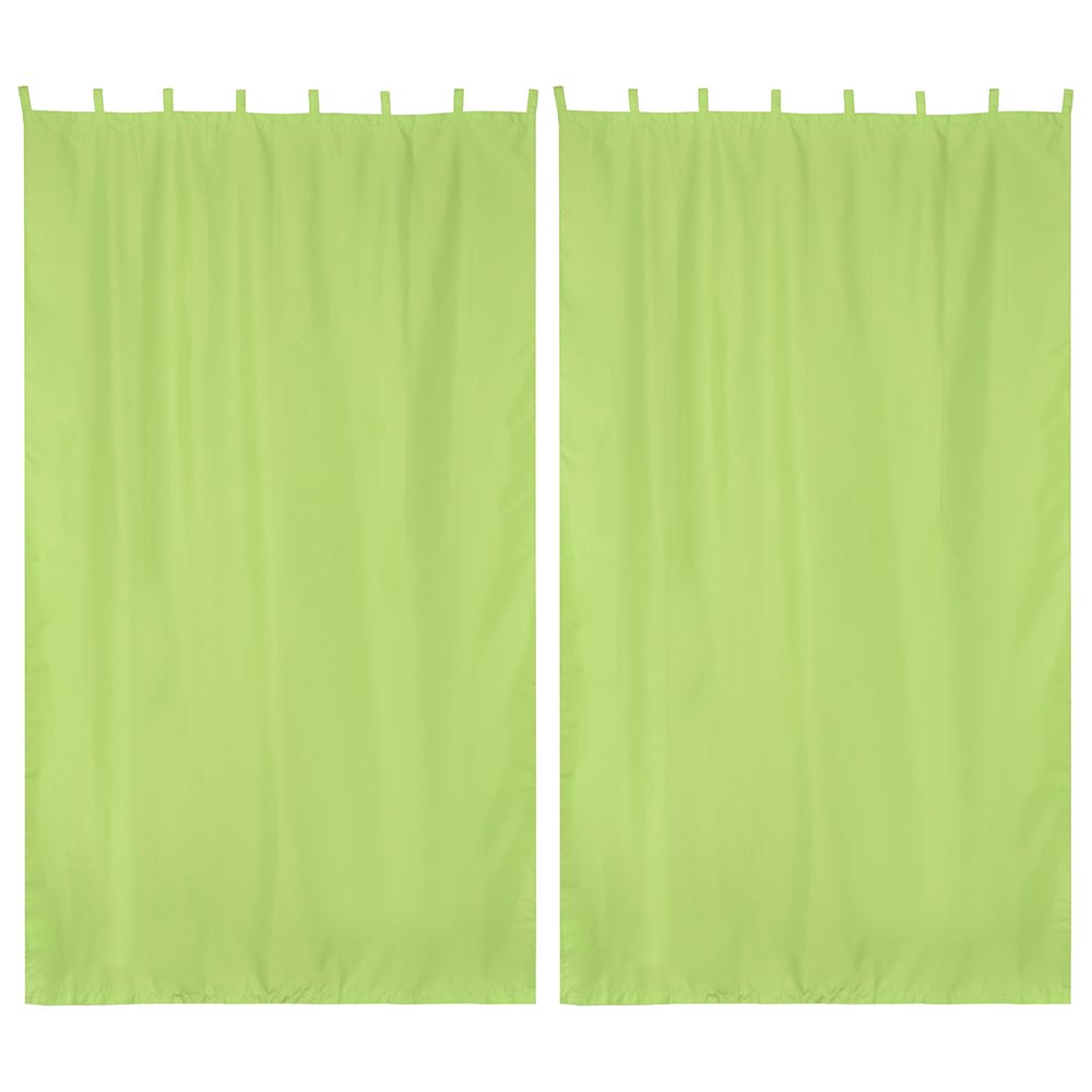Yescom 2-Pcs Outdoor Tab Top Curtain Panel, 54Wx108L, Green Glow Image