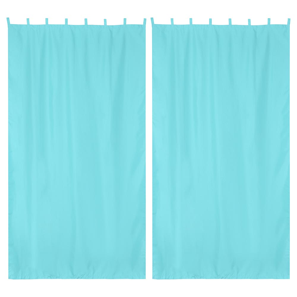 Yescom 2-Pcs Outdoor Curtain Panel, Tab Top, 54Wx120L,Bachelor Button Image