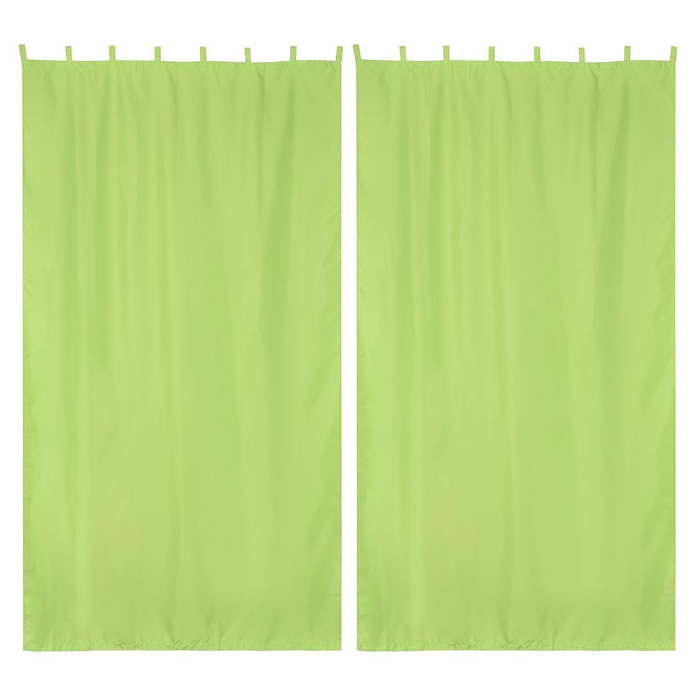 Yescom 2-Pcs Outdoor Curtain Panel, Tab Top, 54Wx120L,Green Glow Image