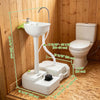 Yescom 4.5Gal Foot Pump Hand Washing Station 6.3Gal Waste Water Tank