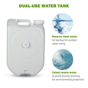 Yescom 6.3Gal Tote Waste Water Tank Travel Camping Image