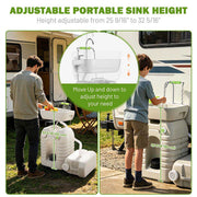 Yescom 12Gal Portable Hand-Wash Station Sink Faucet w/ Handle Image
