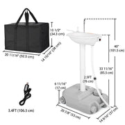 Yescom 5Gal Electric Hand Washing Station with Wheels & Handle Image