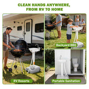 Yescom 5Gal Electric Hand Washing Station with Wheels & Handle Image