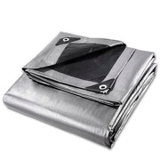 reinforced tarp Yescom 40'x30' Heavy-Duty Poly Tarp Reinforced Canopy, Silver