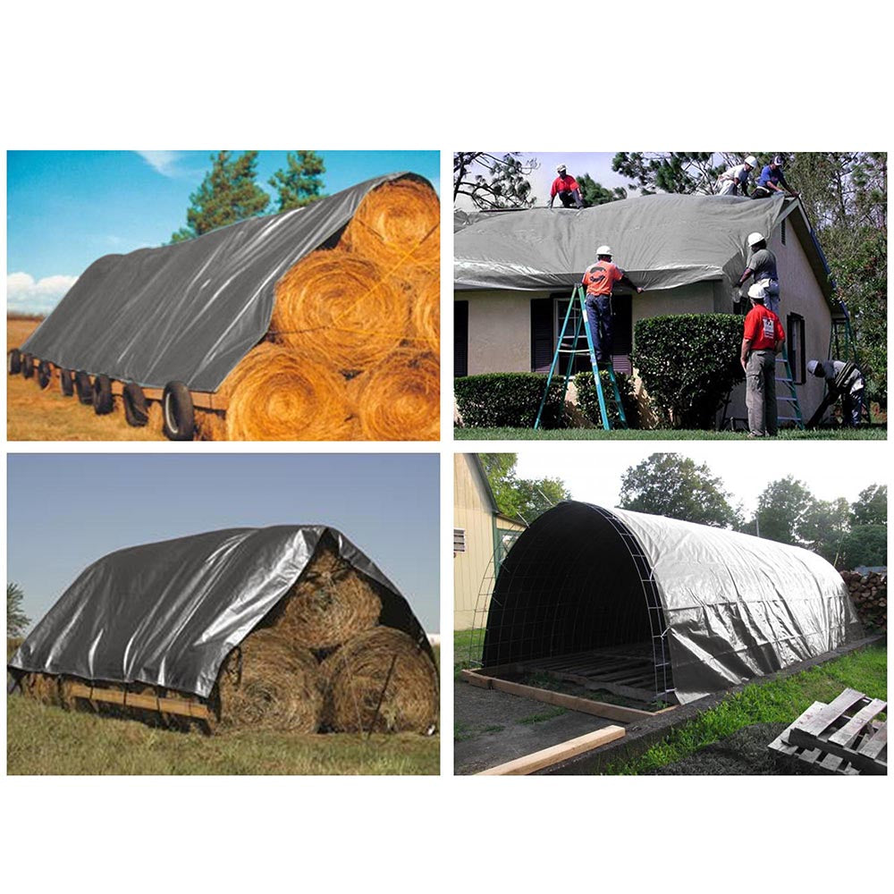 Yescom 40x50ft Heavy Duty Reinforced Poly Tarp Waterproof Tarpaulin 10-mil Ground Sheet Camping Tent Cover with Eyelets