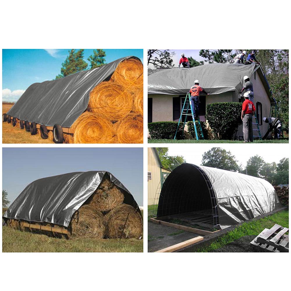 Yescom 14mil Extra Thick Heavy-Duty Poly Tarp Reinforced Canopy Size Opt Image