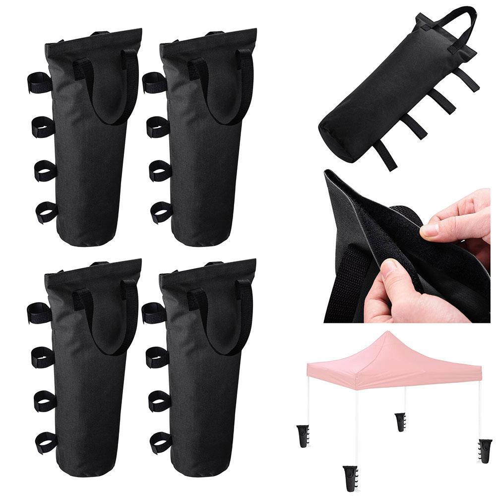 Yescom 4 Pcs Monoshock Weight Sand Bags for Outdoor Canopy Tents, Black Image